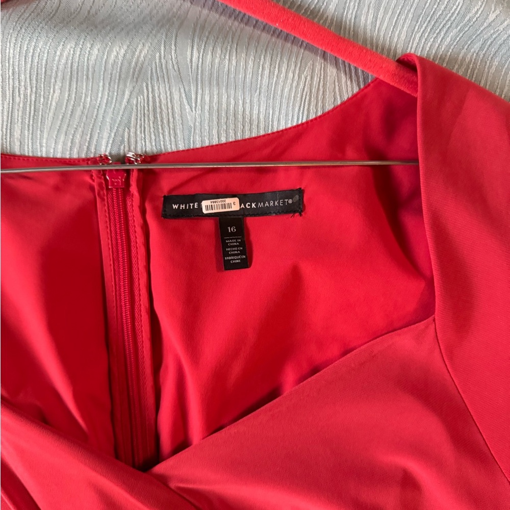 White House Black Market Vibrant Red Gown